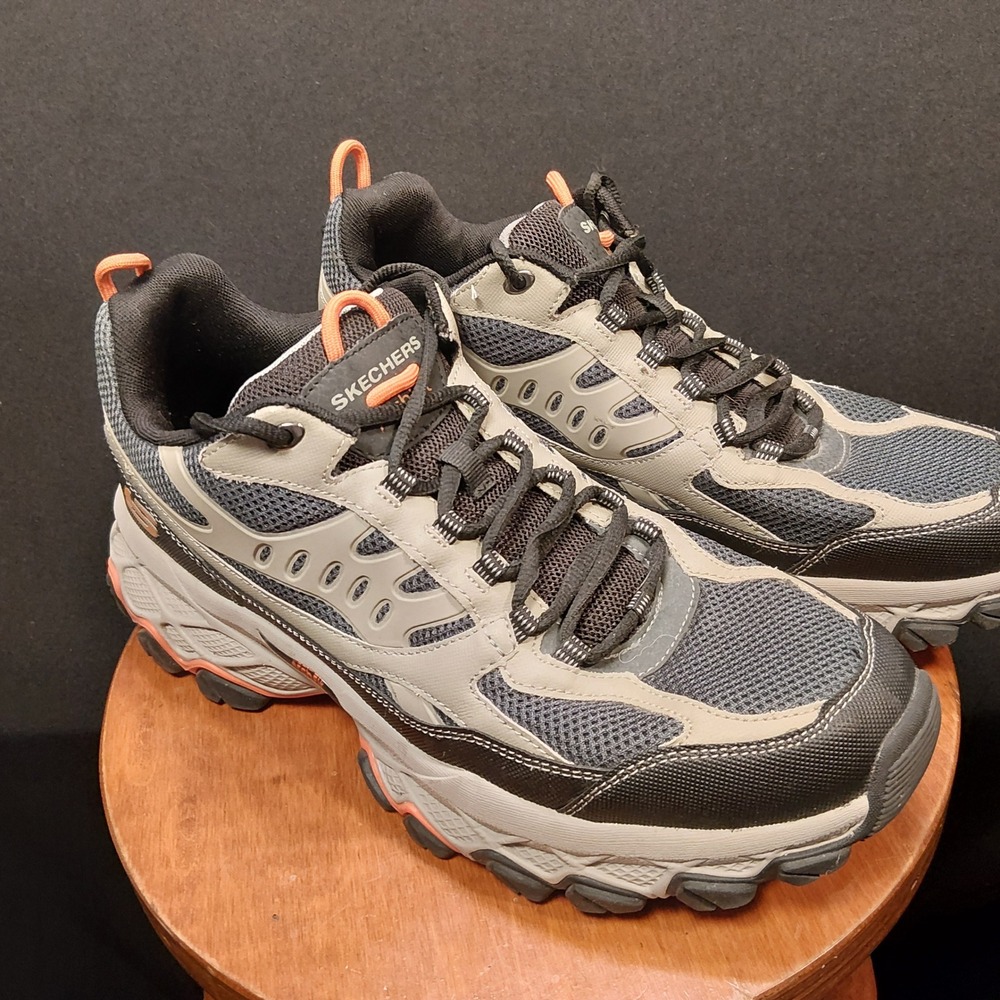 Skechers Arch Fit Recon Harbin Mens Outdoor Hiking Shoes Taupe Black 237358 10.5
